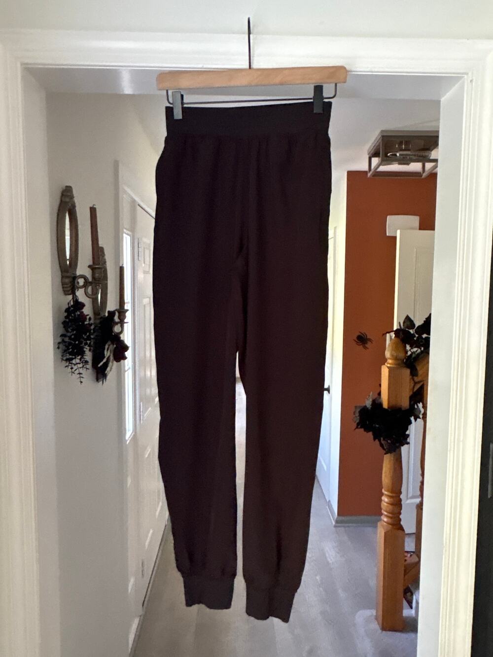 Women’s Black Activewear Joggers XS Zip Pocket Casual Athleisure Workout Gym